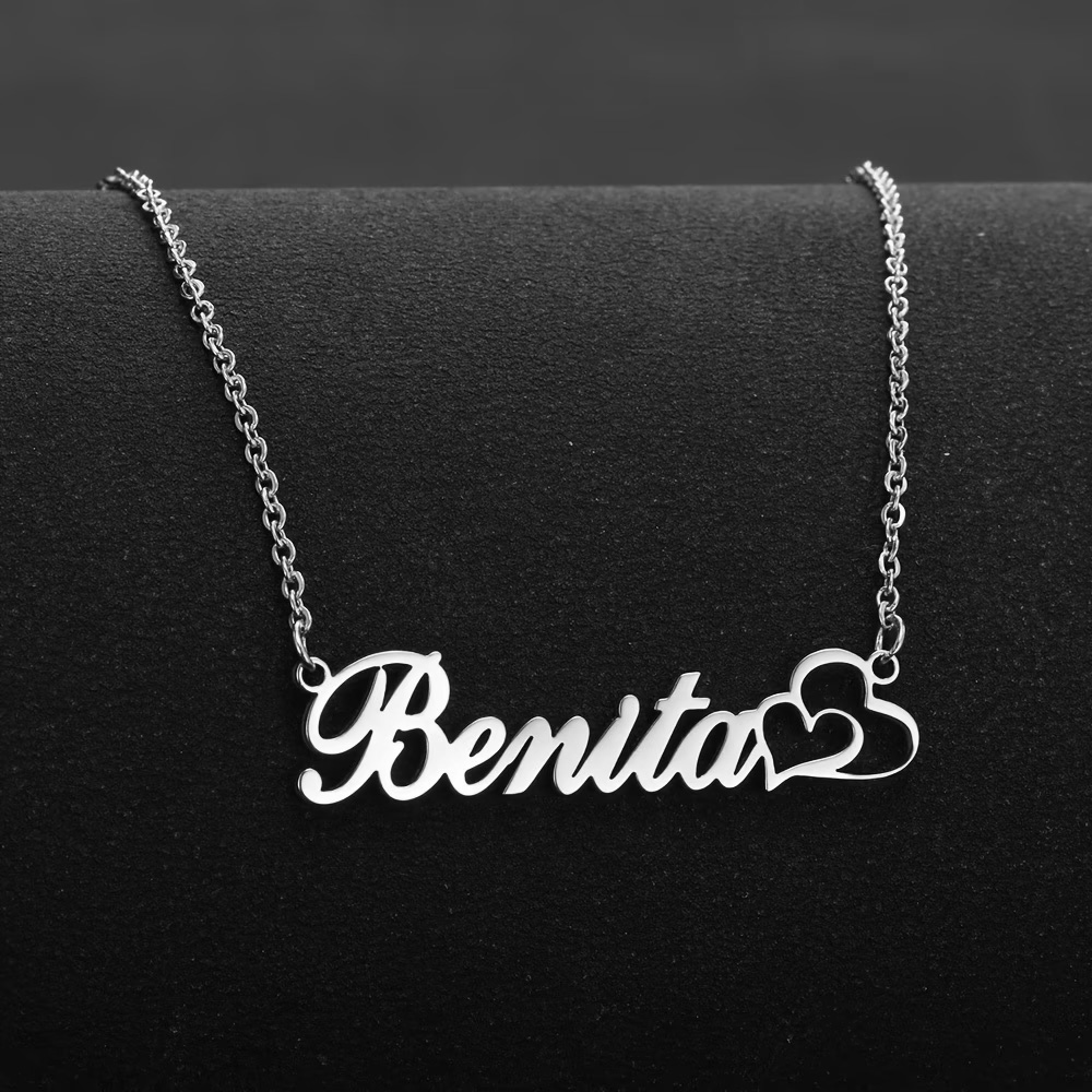 Personalized Double Heart Cust - Women Fashion Names ulasan dan harga